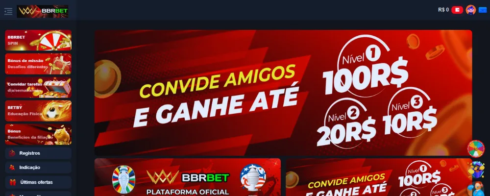 Página de inicio de Bbrbet